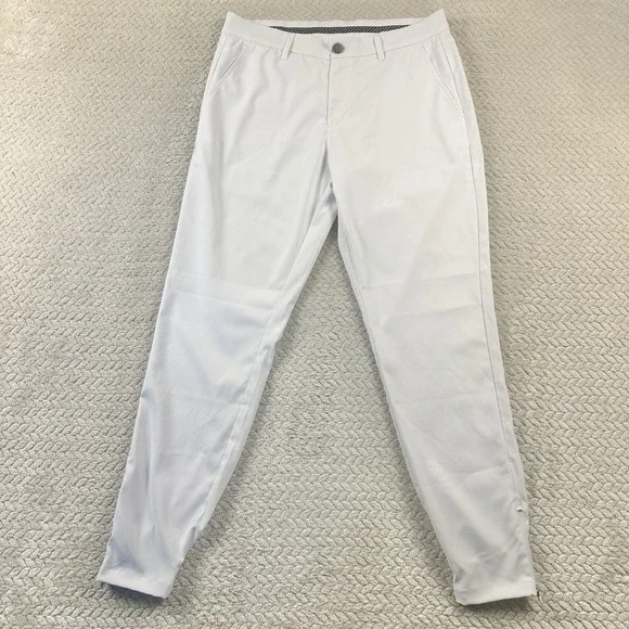 Primo Jogger Pants Mens 32 Regular White Golf Performance Tapered Ankle Zip - Picture 1 of 15